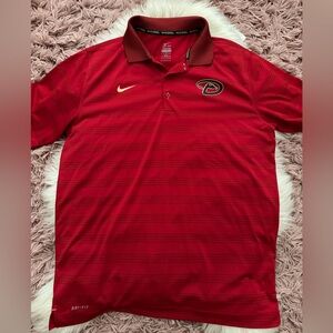Nike Red Polo with Embroidered Logo